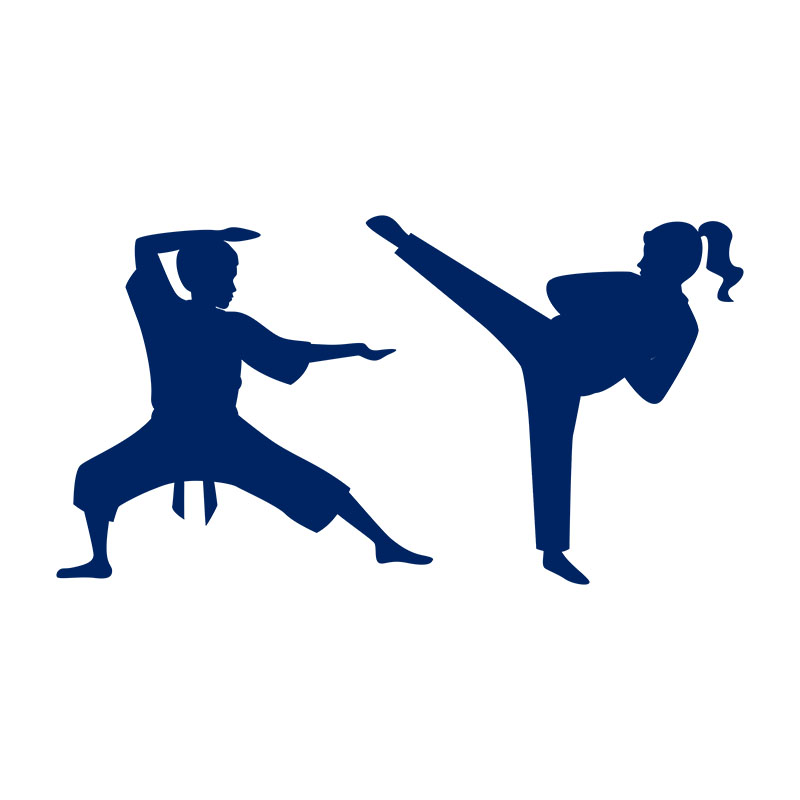 Αυτοκόλλητα τοίχου με Sports Karate